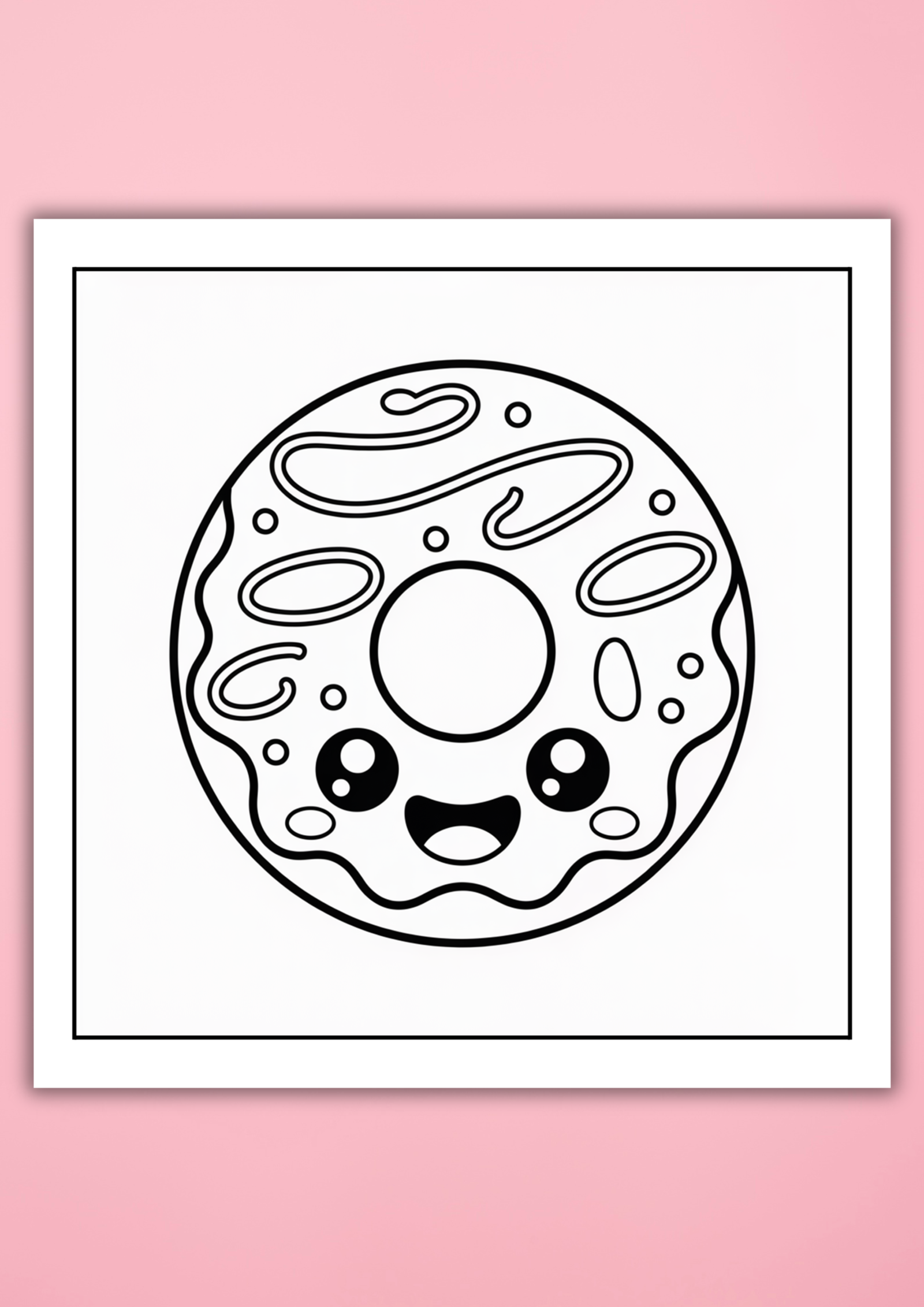 kawaii Christmas coloring pages