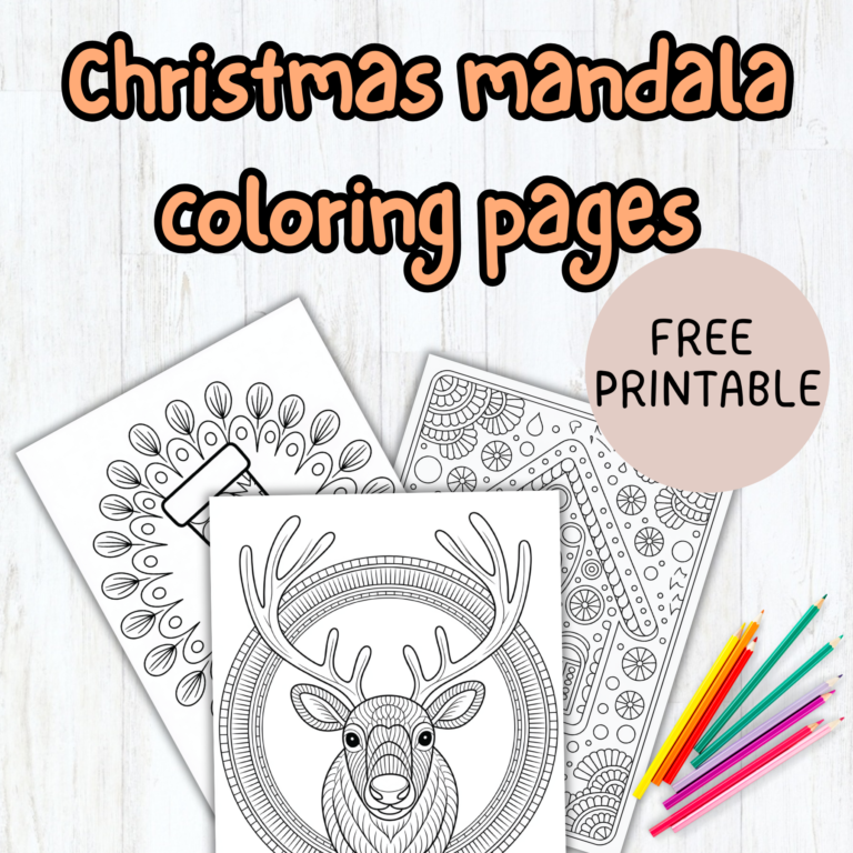 Christmas mandala coloring pages