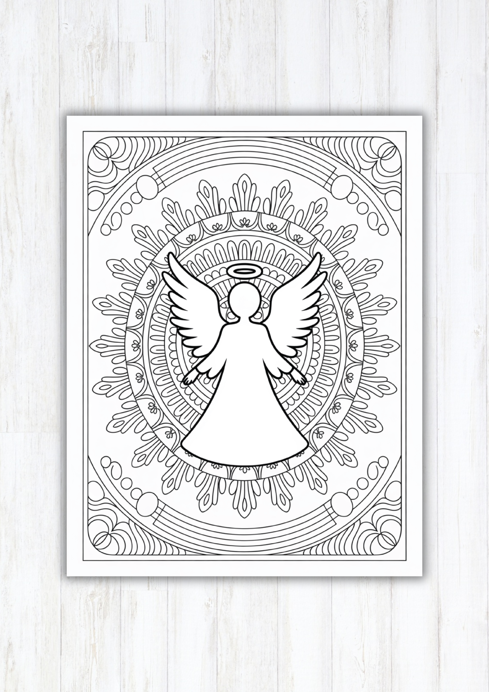 Christmas mandala coloring pages