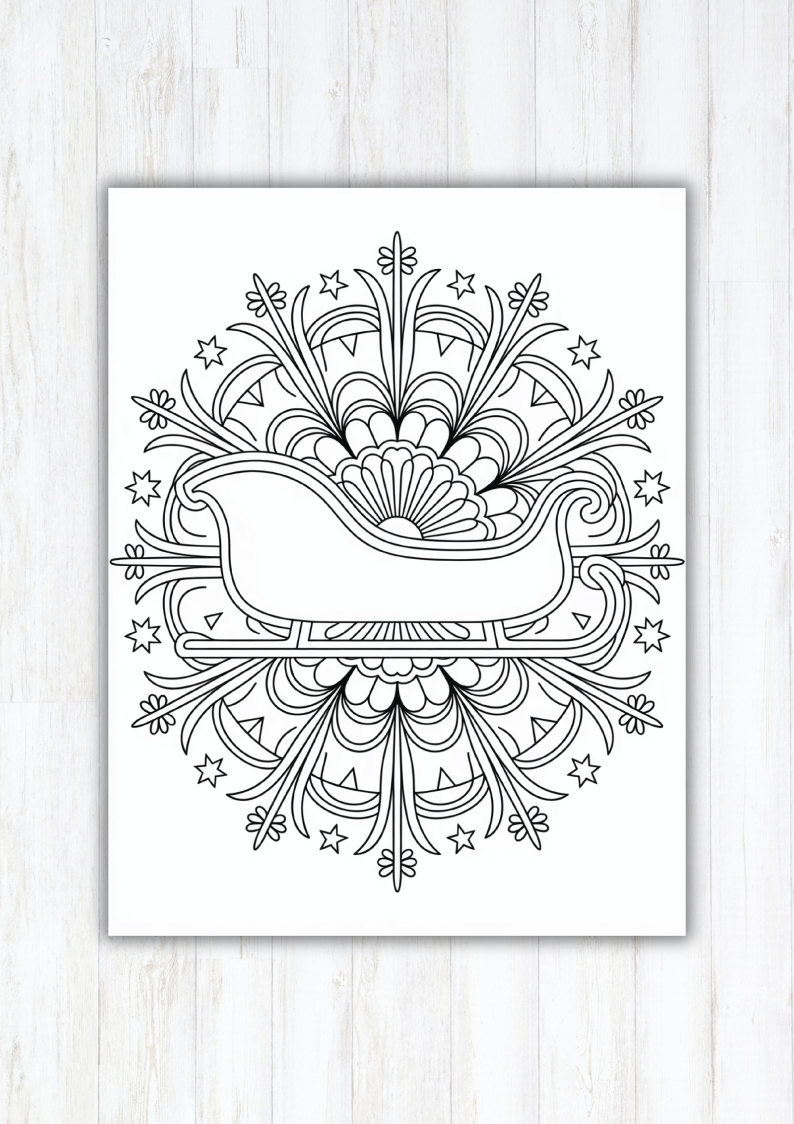 Christmas mandala coloring pages