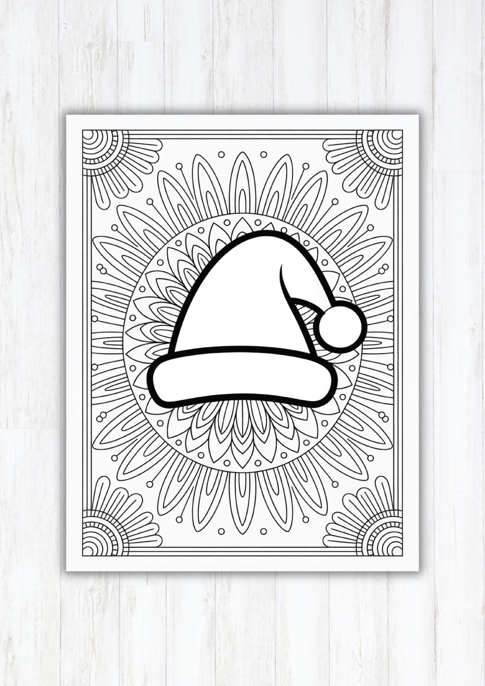 Christmas mandala coloring pages