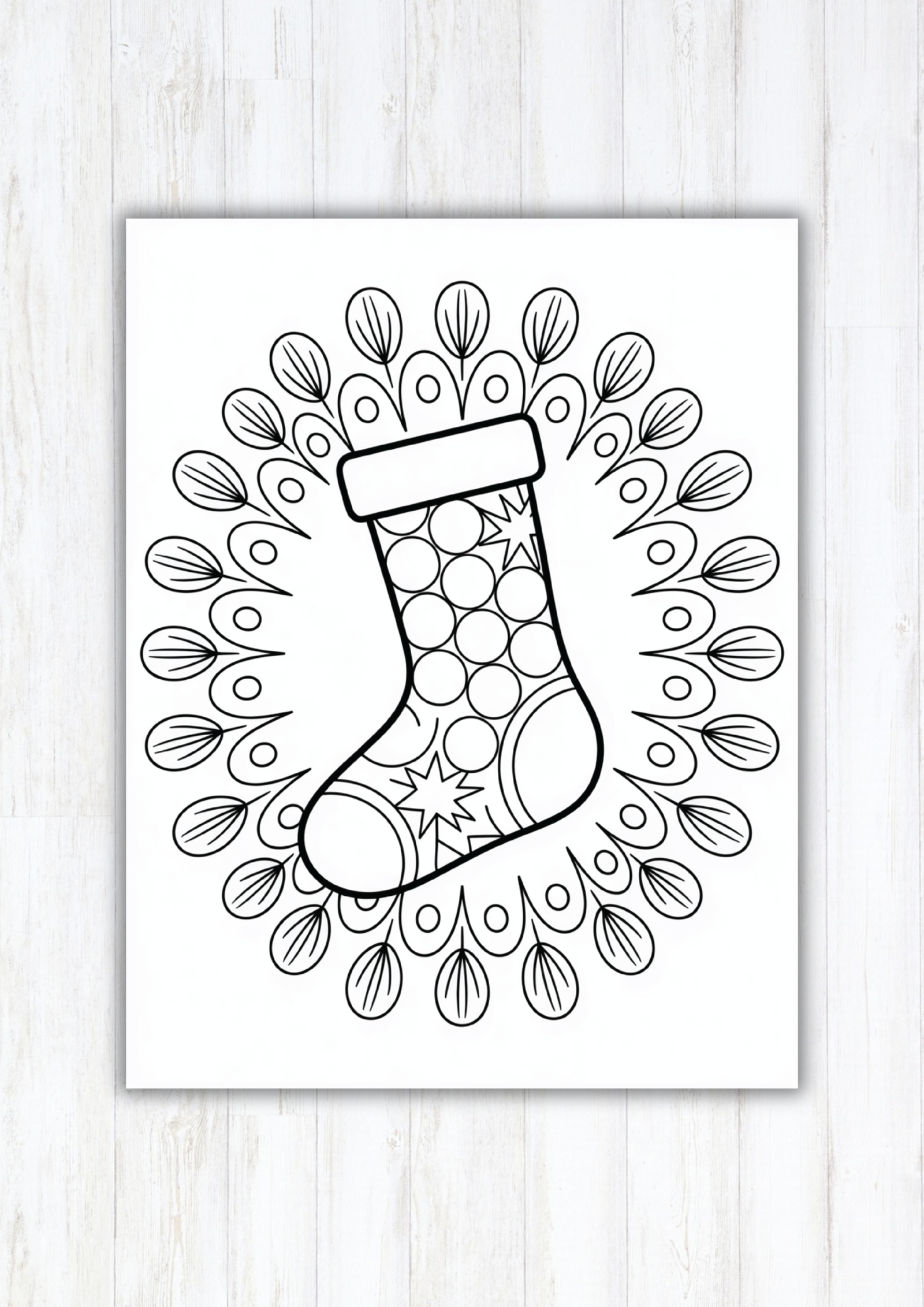 Christmas mandala coloring pages