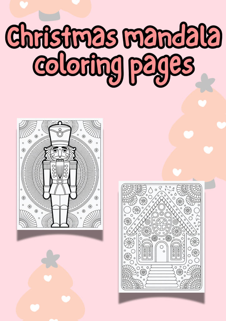 Christmas mandala coloring pages