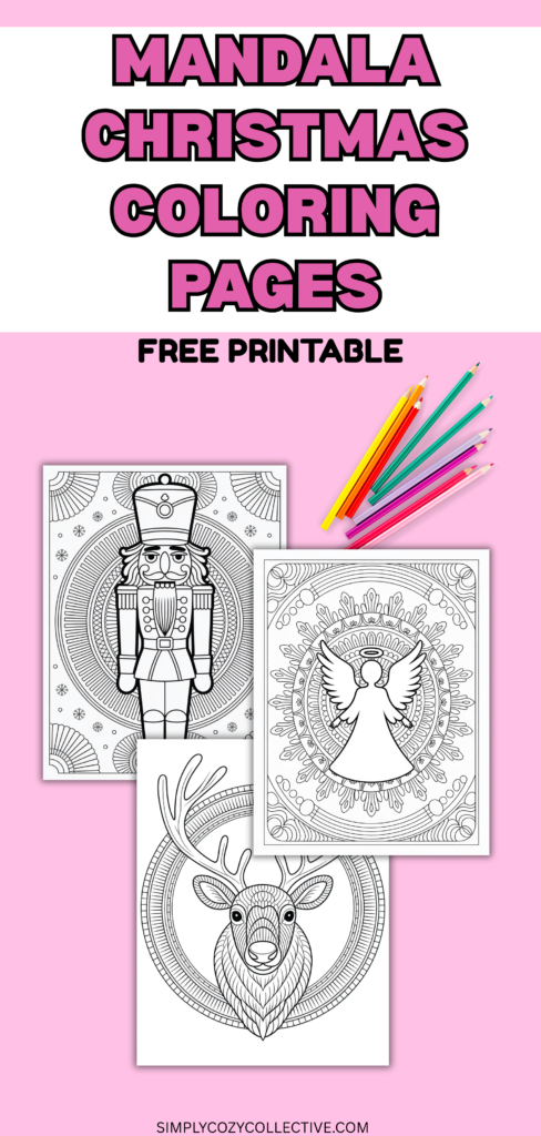 Christmas mandala coloring pages