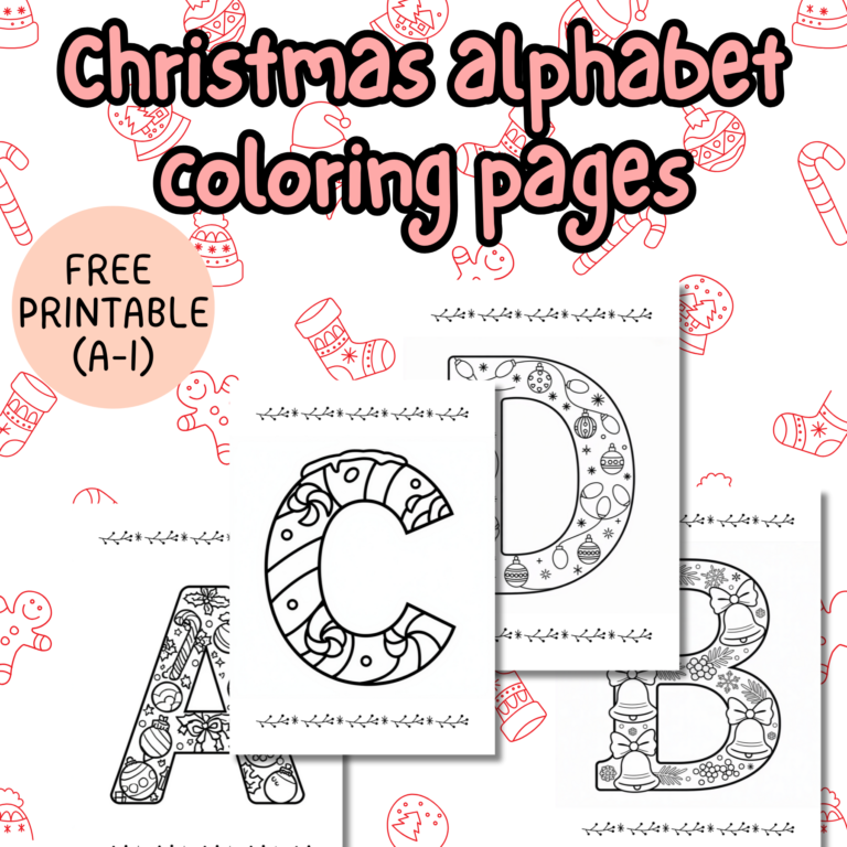 free Christmas alphabet coloring pages