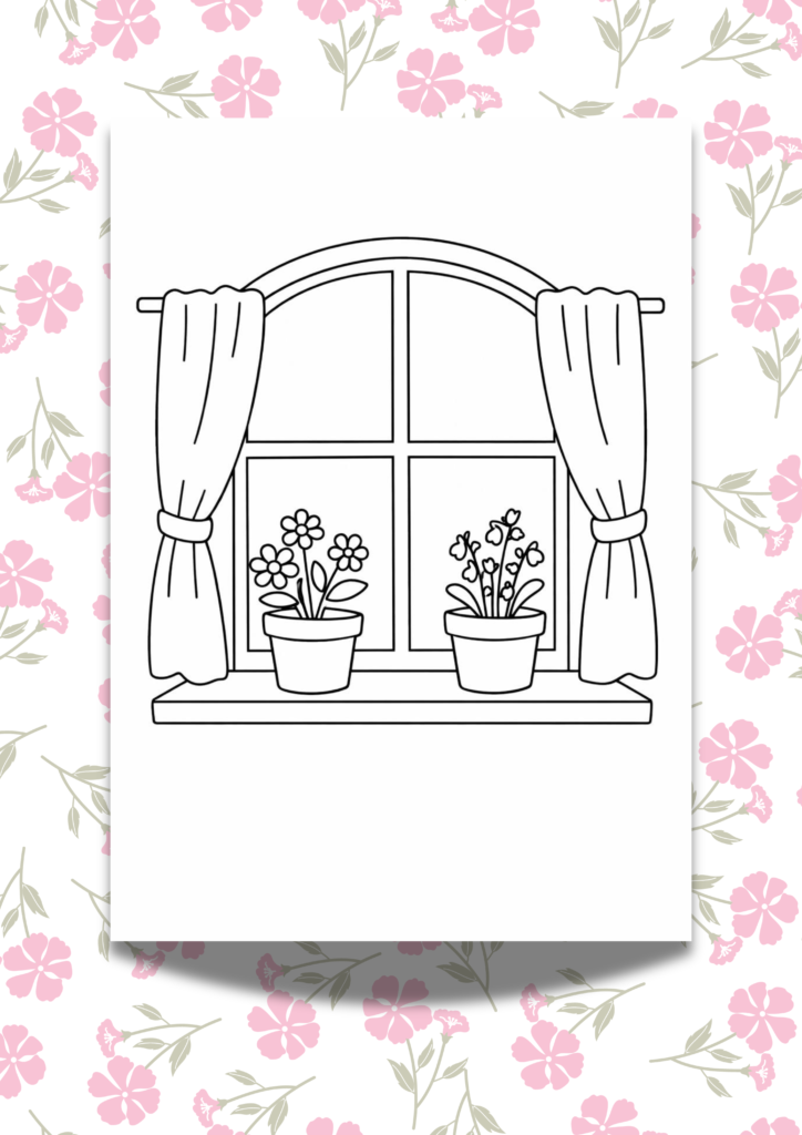Bold and easy flower coloring pages