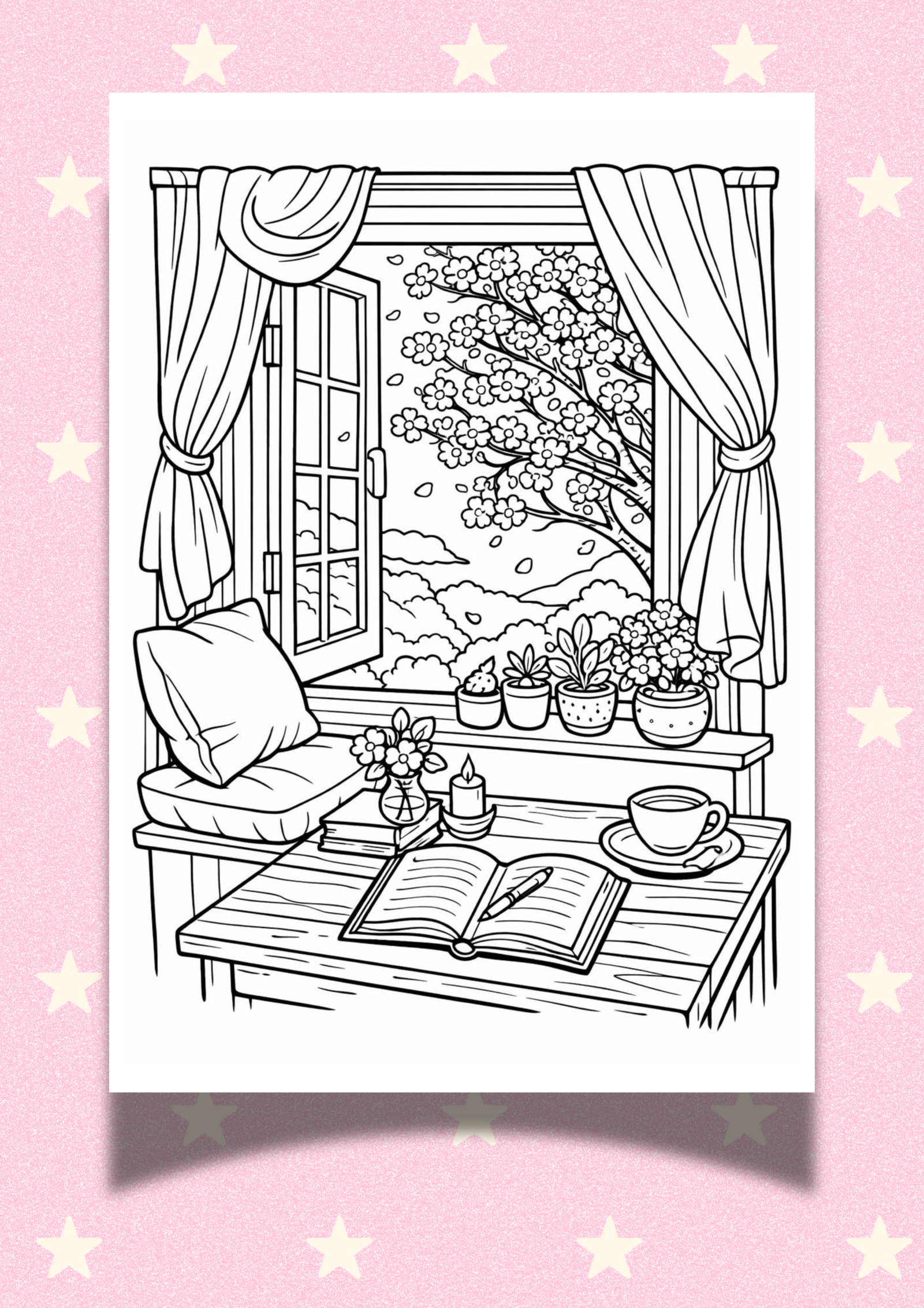 Cosy Coluring Spring Cozy spring corner coloring pages - Simply Cozy Collective