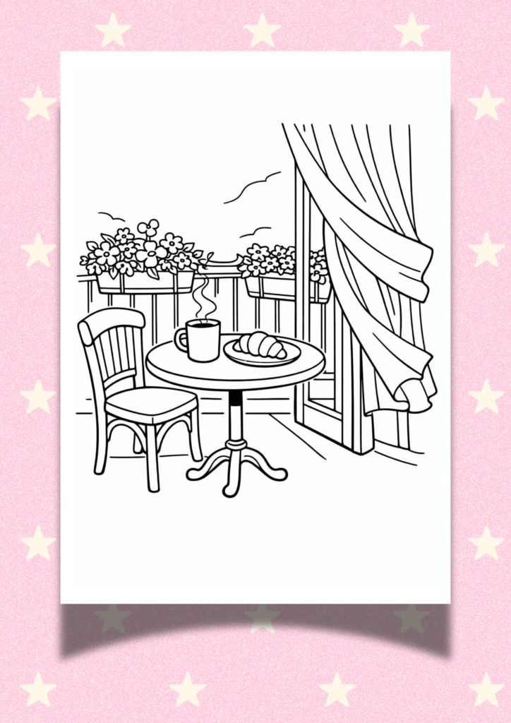 cozy spring corner coloring pages
