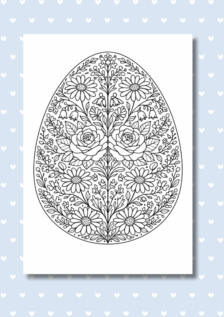 Easter egg mandala coloring pages