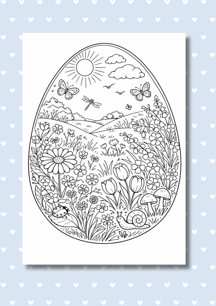 Easter egg mandala coloring pages