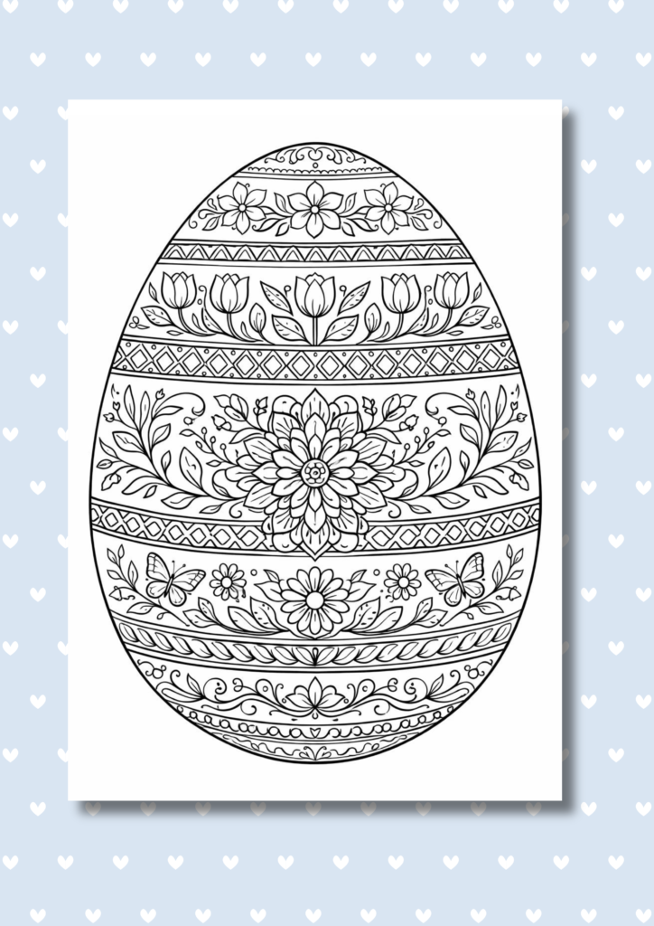 Easter egg mandala coloring pages