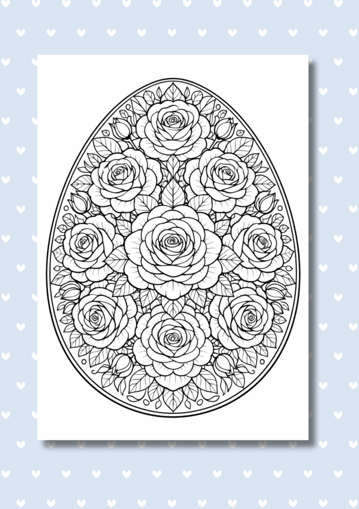 Easter egg mandala coloring pages