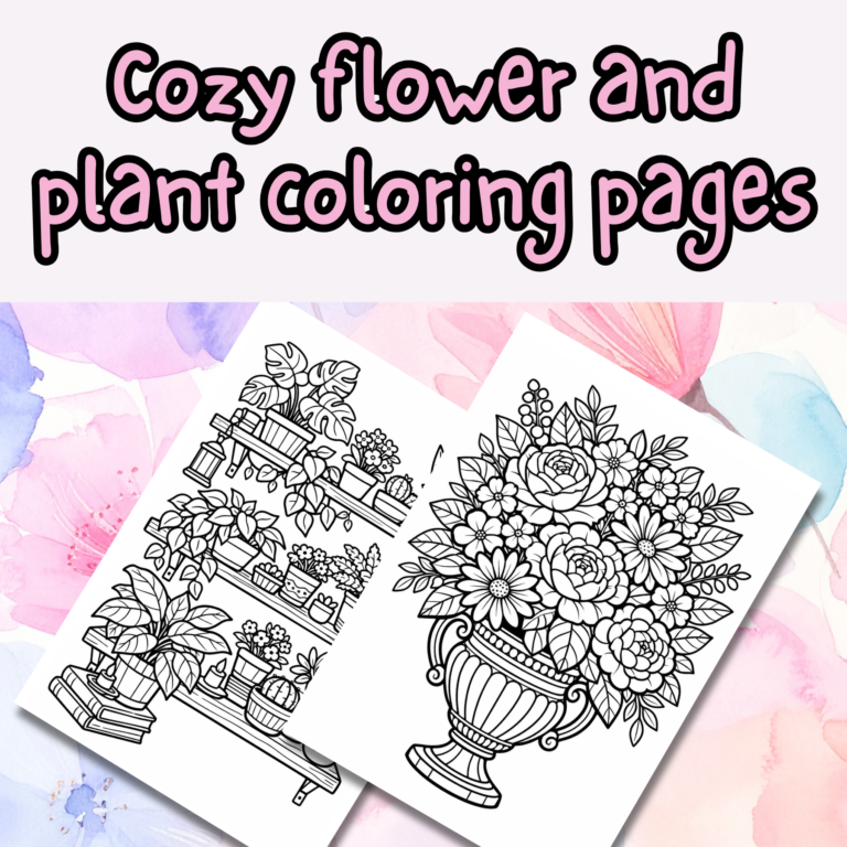 Printable flower and plant coloring pages