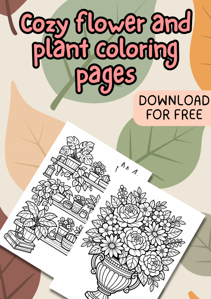 Printable flower and plant coloring pages