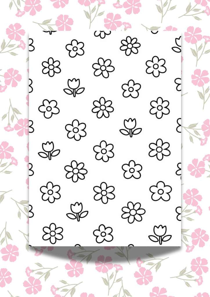 Bold and easy flower coloring pages
