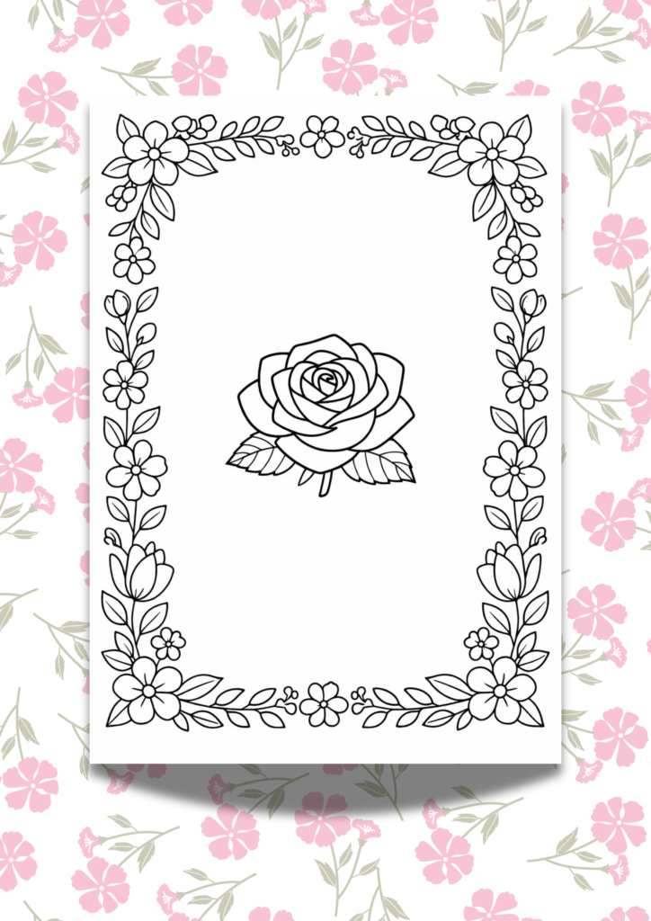 Bold and easy flower coloring pages