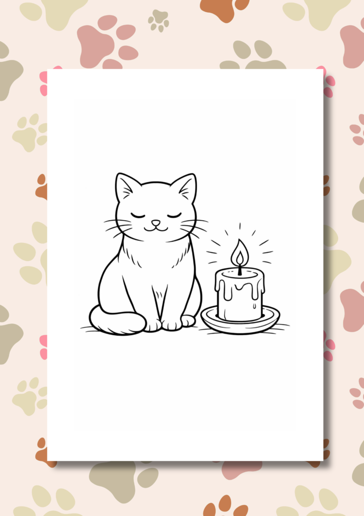Cozy cat moments coloring pages