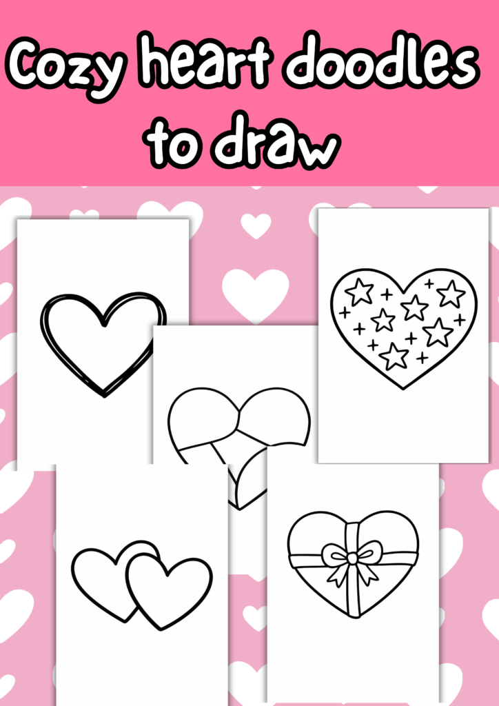 cozy heart doodles to draw