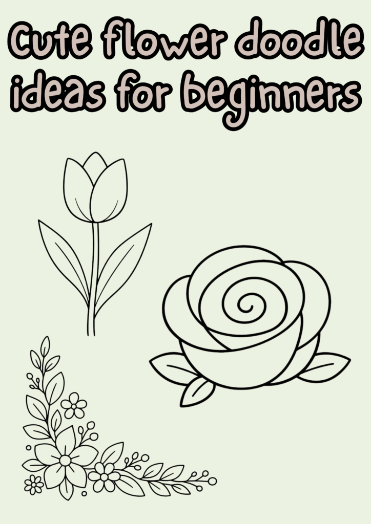 Cute flower doodle ideas for beginners