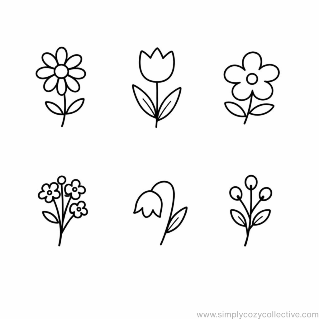 Flower doodle ideas for beginners