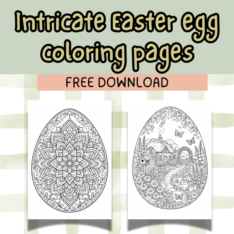 Intricate Easter egg coloring pages