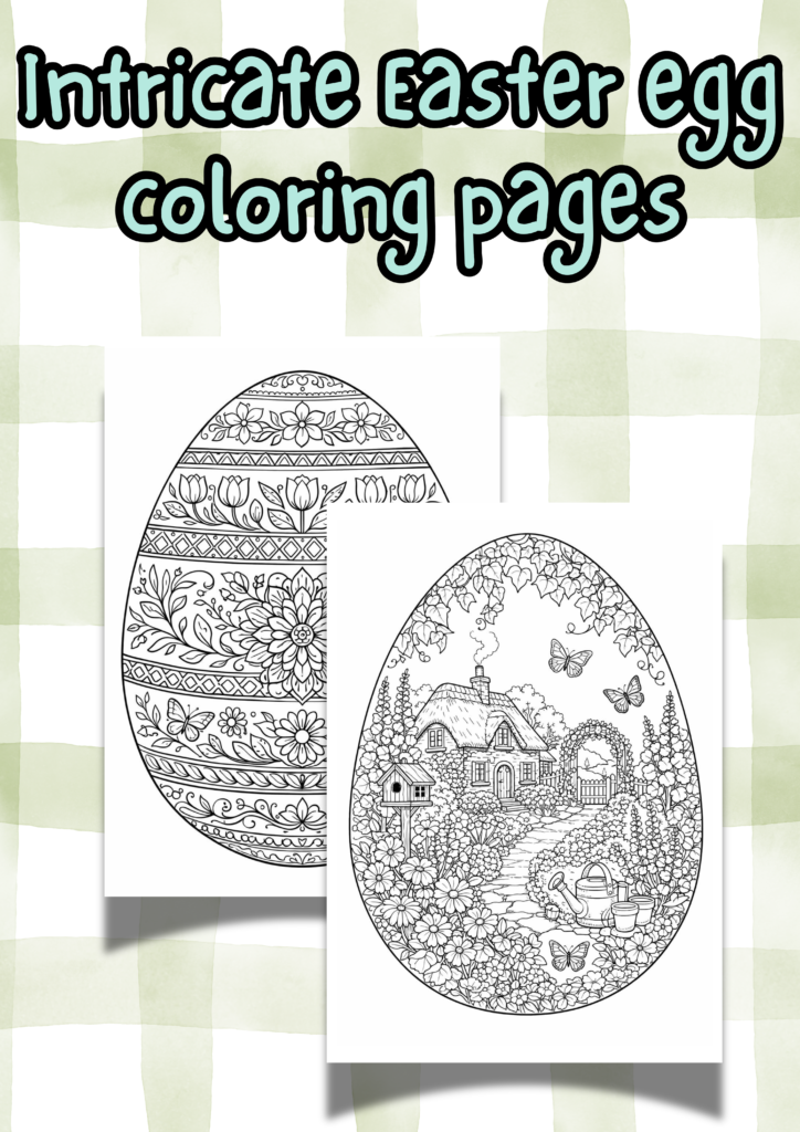 Intricate Easter egg coloring pages