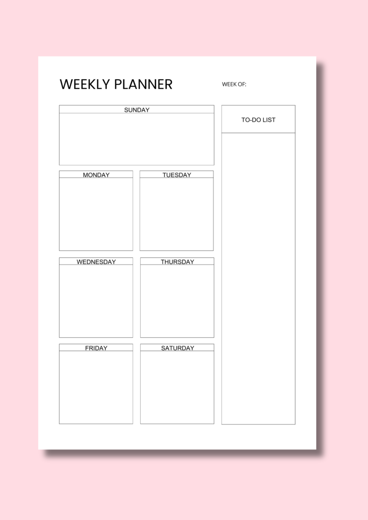 weekly planner printables