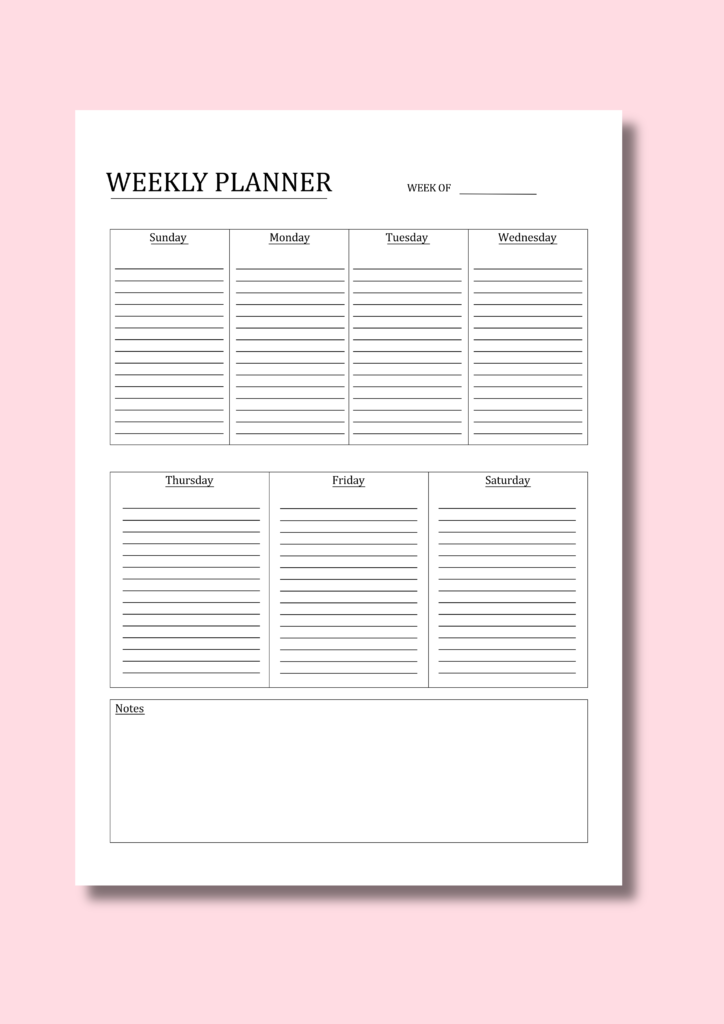 weekly planner printables