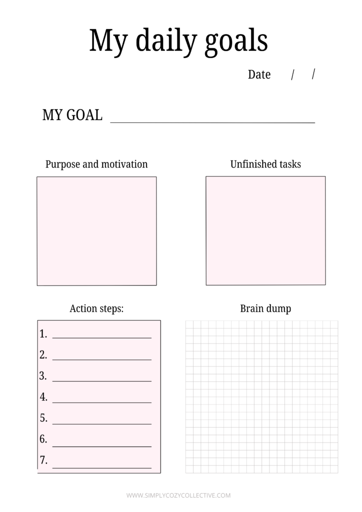 free daily planners