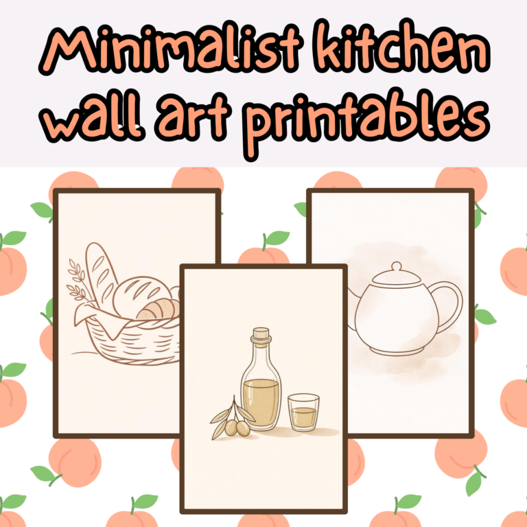 minimalist kitchen wall art printables